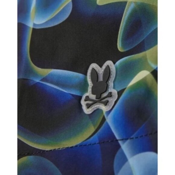 Psycho Bunny Swim Trunks XXXL Goldcreek Print NWT Mens Quick Dry Liner NWT - Picture 2 of 3